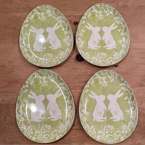 The Prairie Rachel Ashwell set of 4 pastel bunny plates cottagecore Shabby Chic